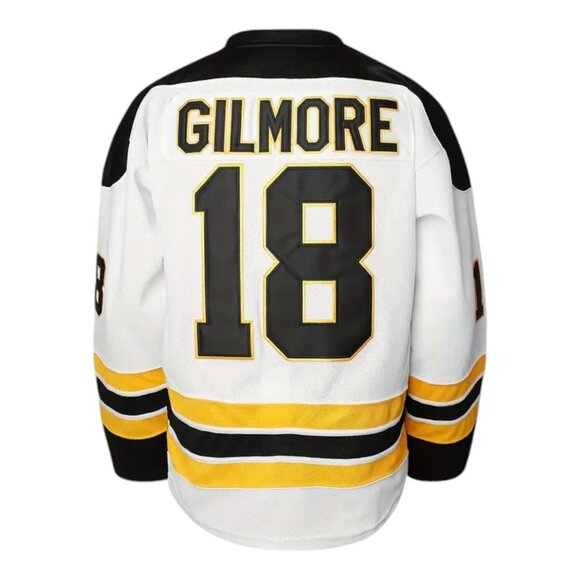 Happy Gilmore Movie Hockey Jersey #18 Boston Adam Sandler White Men's - Picture 9 of 9